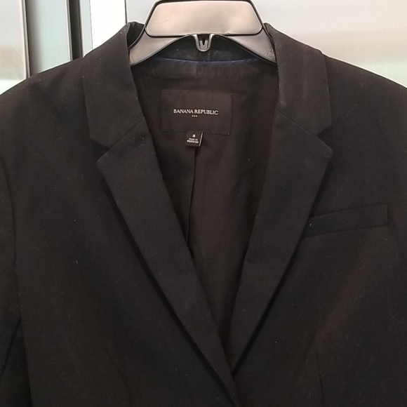 💕BANANA REPUBLIC💕 Classic Black 3 Button Blazer 8 - Picture 4 of 8